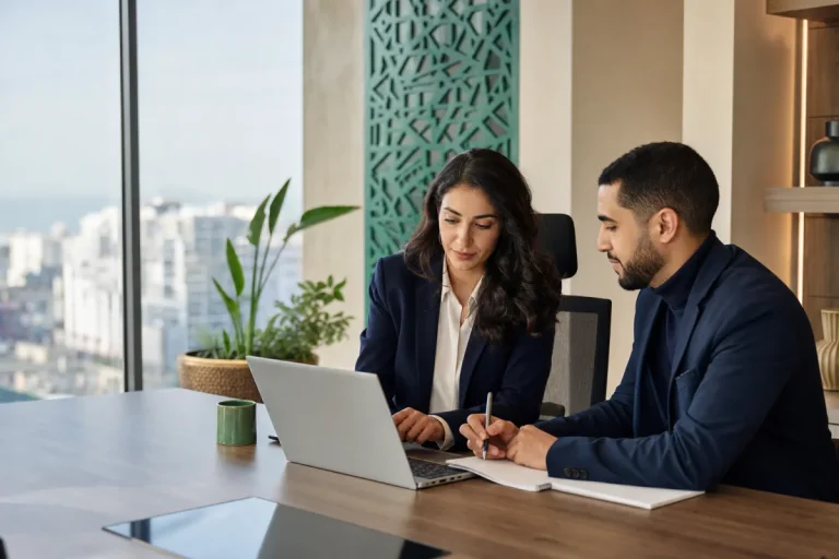 Recruteurs préparant une offre d’emploi au Maroc