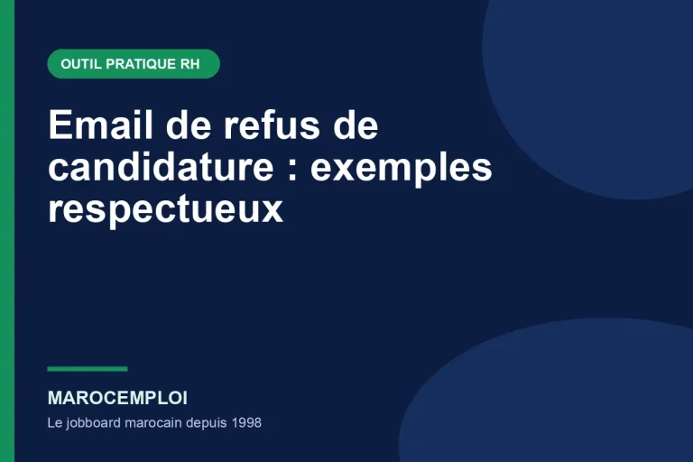 Email de refus de candidature : exemples respectueux