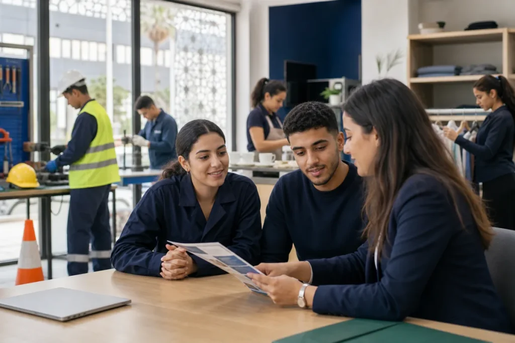 Emploi sans diplôme au Maroc en 2026 : métiers, IDMAJ et conseils
