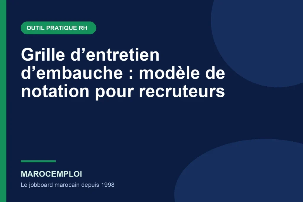 Grille d’entretien d’embauche : modèle de notation pour recruteurs