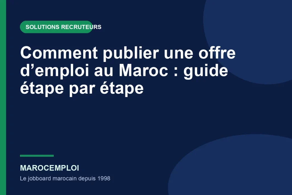 Comment publier une offre d’emploi au Maroc : guide étape par étape