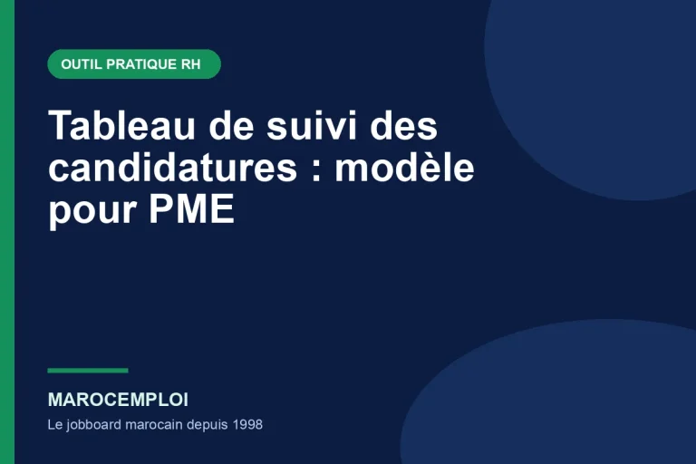 Tableau de suivi des candidatures : modèle pour PME